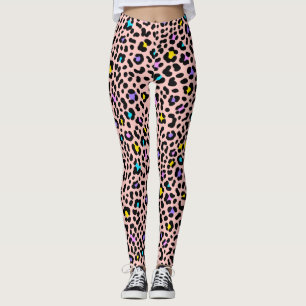 Rosa Scham Leopardenflecken Tierprint Leggings