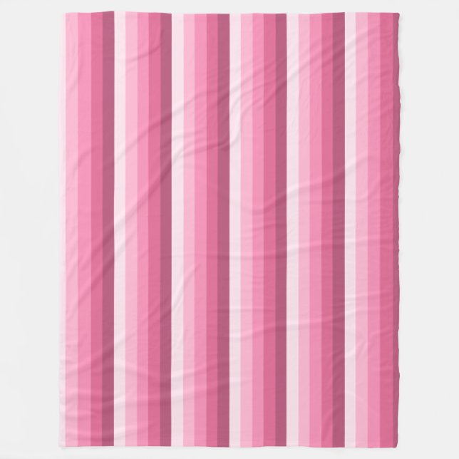Rosa Schattenstreifen Fleecedecke (Vorderseite)