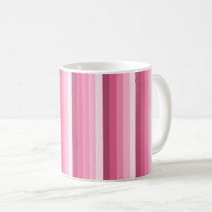 Rosa Schattenstreifen Kaffeetasse