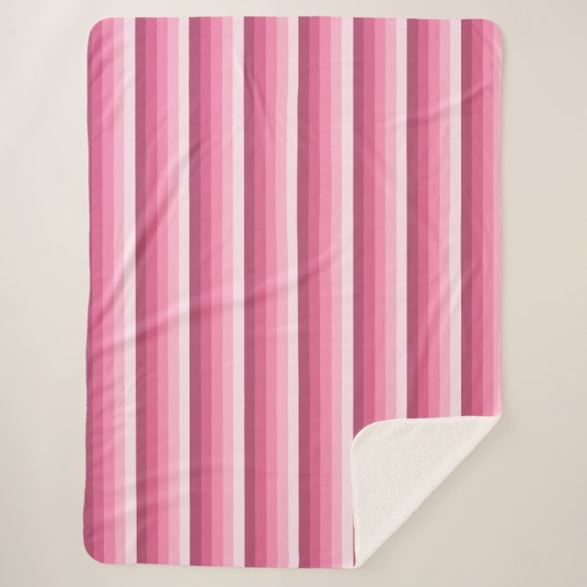 Rosa Schattenstreifen Sherpadecke (Vorderseite)