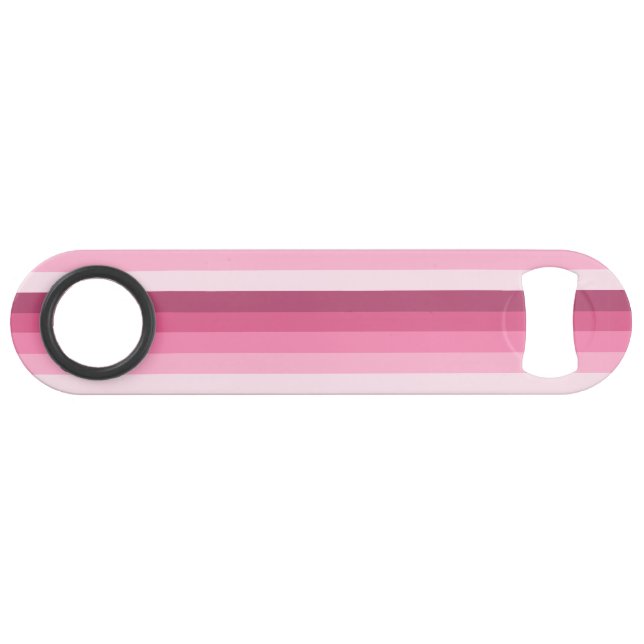 Rosa Schattenstreifen Speed Flaschenöffner (Rückseite Horizontal)