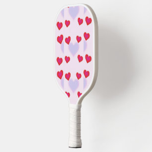 Rosa Schattierendes Herz-Muster Pickleball Schläger