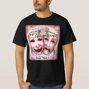 Rosa Schauspielermasken T-Shirt