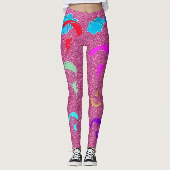Rosa Schein-bunte Elf-Leggings Leggings (Vorderseite)