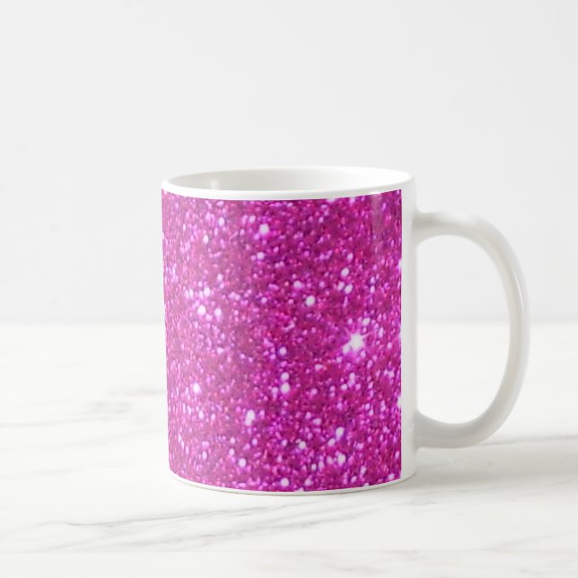 Rosa Schein-funkelnd Glitzer-Girly Tasse (Rechts)