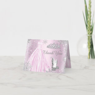 Rosa Schein-KleiderTiara danken Ihnen zu kardieren Dankeskarte