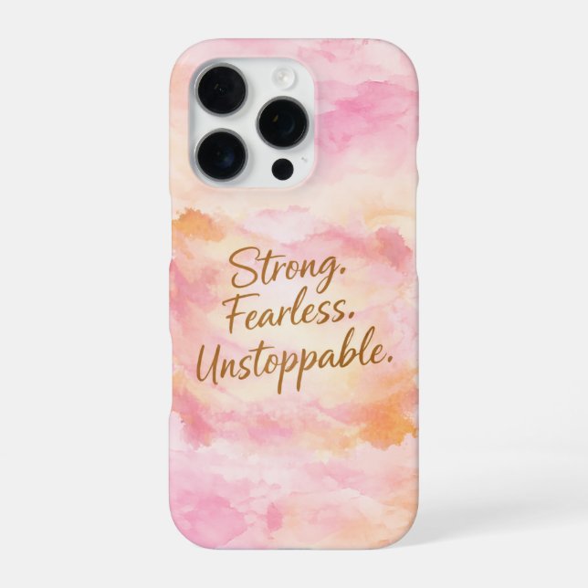 Rosa Schick Mädchenhaft Motivierend iPhone Hülle (Rückseite)