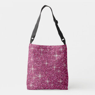 Rosa schillernder Glitter Tragetaschen Mit Langen Trägern