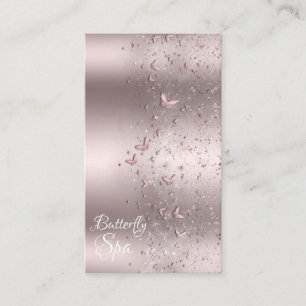 Rosa Schimmer Glitter Funkeln Flattern Schmetterli Visitenkarte