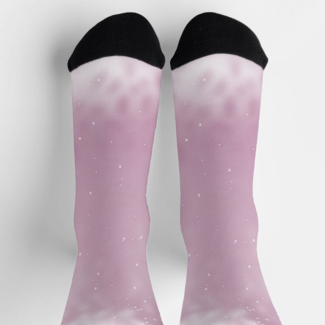 Rosa Schimmer und Glitzer Socken (Oben)