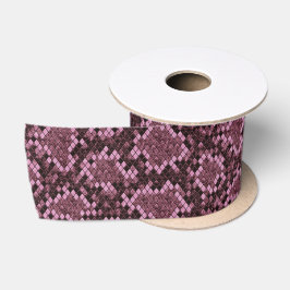 Rosa Schlange drucken Satinband