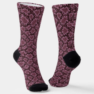 Rosa Schlange drucken Socken