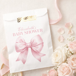 Rosa Schleife Baby Mädchen Elegante Babyparty Geschenktütchen
