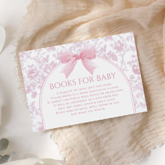 Rosa Schleife Baby Shower Buchanfrage Beilagekarte Begleitkarte