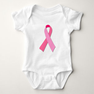 Rosa Schleife Baby Strampler