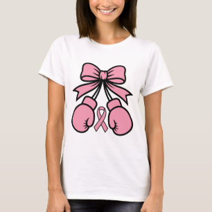 Rosa Schleife Boxhandschuhe Design – Brustkrebs T-Shirt