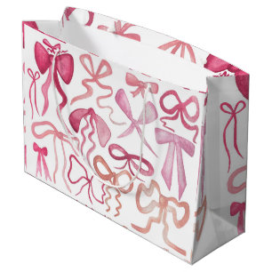Rosa Schleife Coquette Baby Shower Geschenktasche Große Geschenktüte