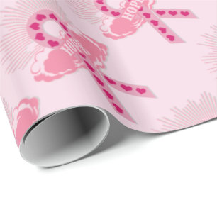 Rosa Schleife des hoffentlich rosa Wrapping Paper Geschenkpapier