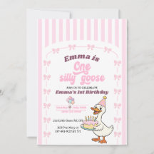 Rosa Schleife Ein verrückter Gans Mädchen 1. Gebur