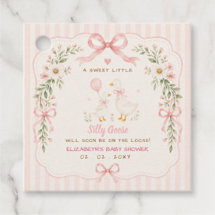 Rosa Schleife Floral Alberner Gänse Mädchen Baby S Geschenkanhänger