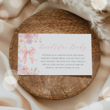 Rosa Schleife Florales Mädchen Baby Shower Bücher