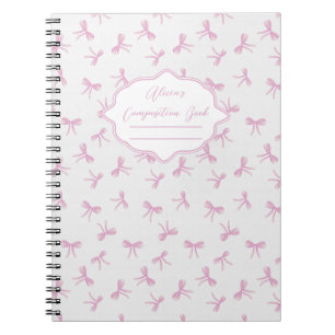 Rosa Schleife Frilly Coquette Personalisierte Komp Notizblock