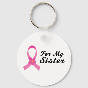 Rosa Schleife für meine Schwester Schlüsselanhänger