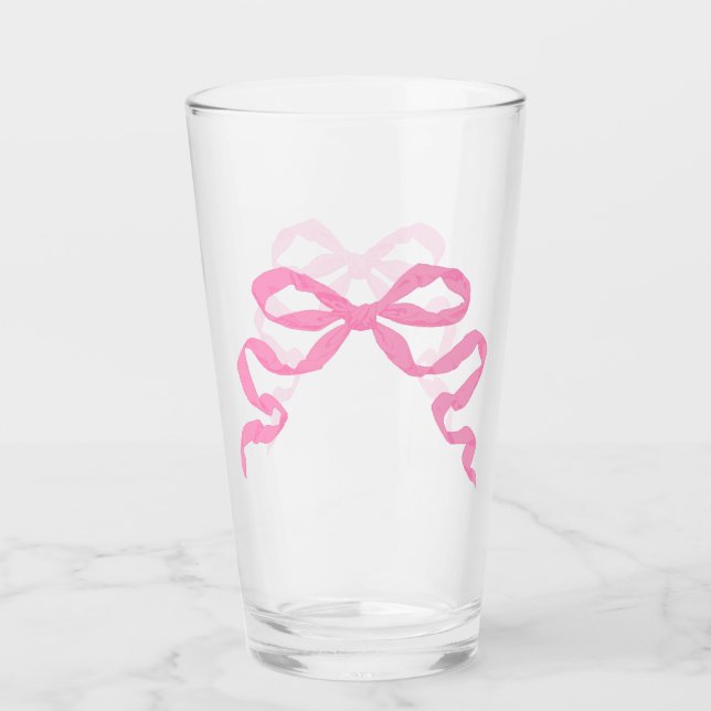 Rosa Schleife Glas (Vorderseite)