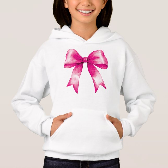 Rosa Schleife Hoodie (Vorderseite)