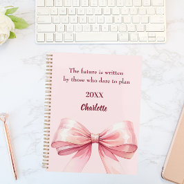 Rosa Schleife Inspirationszitat 2026 Planer