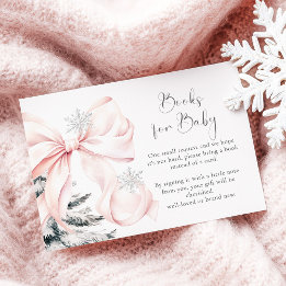 Rosa Schleife Kalt Draußen Baby Shower Bücher für Begleitkarte