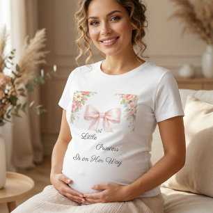 Rosa Schleife Kokette Kleine Prinzessin Baby Mädch Tri-Blend Shirt