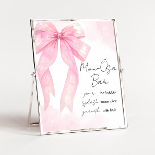 Rosa Schleife Little Boo Shower Mom Osa Bar Schild