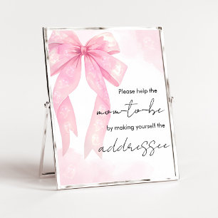 Rosa Schleife Little Boo Shower Umschlag-Station S Poster