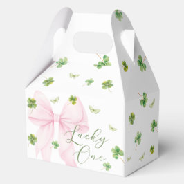 Rosa Schleife Lucky One 1. Geburtstags-Geschenkbox Geschenkschachtel