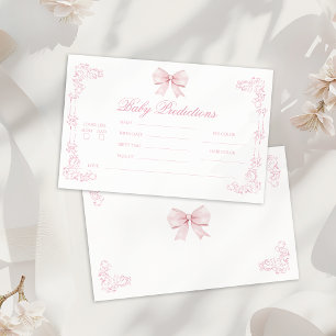 Rosa Schleife Preppy Coquette Baby Girl Vorhersage Briefpapier