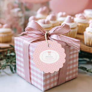 Rosa Schleife Punkte Baby-Party Baby Mädchen Coque Geschenkanhänger