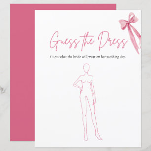 Rosa Schleife Rate das Kleid Brautparty-Spiel