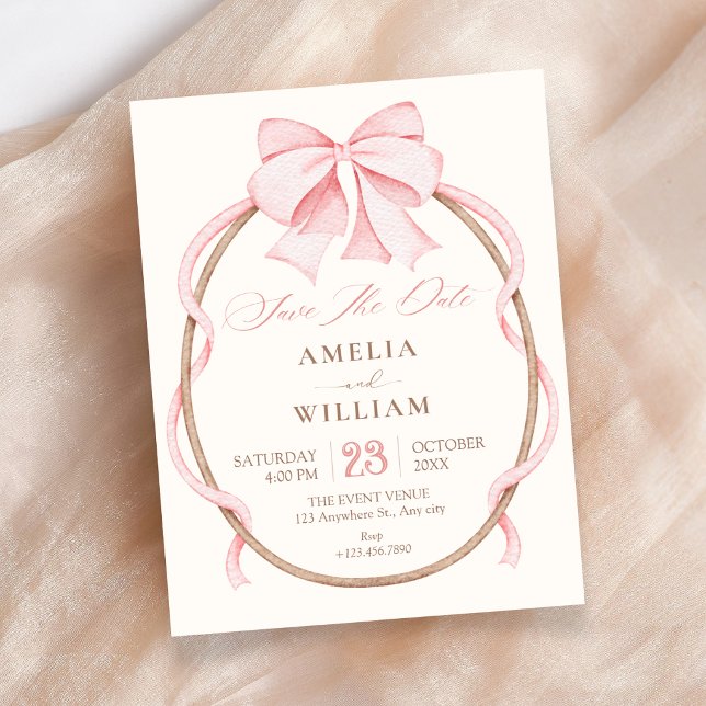 Rosa Schleife Save The Date (Von Creator hochgeladen)