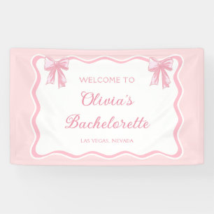 Rosa Schleife - Sie heiratet Junggesellinnenabschi Banner