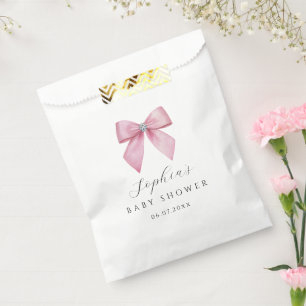 Rosa Schleife Süße Babyparty Geschenktütchen