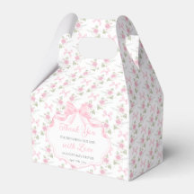 Rosa Schleife Toile De Jouy Mädchen Baby Shower