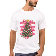 Rosa Schleife Weihnachtsbaum Feiertagsstil