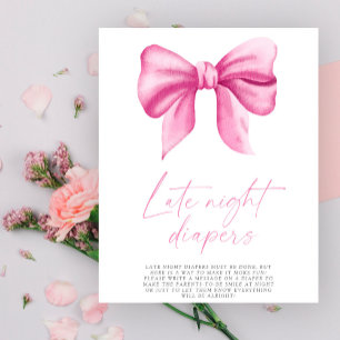Rosa Schleife - Windel-Spiel für die späte Nacht Poster