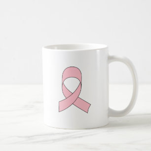 Rosa Schleife Zeichnung Kaffeetasse