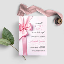 Rosa Schleifen-Baby-Shower-Süßes Kleines Mädchen