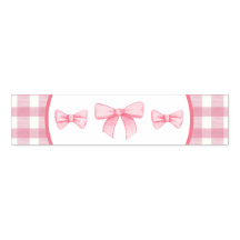 Rosa Schleifen-Gingham-Serviettenband 