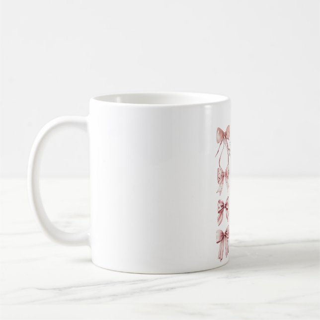 Rosa Schleifen Kaffeetasse (Links)