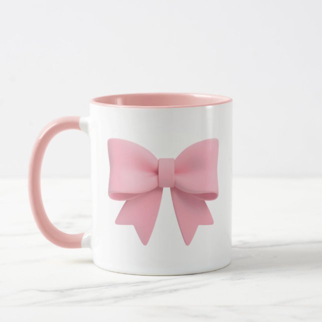 Rosa Schleifen-Kaffeetasse 🎀 Tasse (Links)