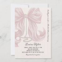 Rosa Schleifen-Perlen-Halskette Brautparty